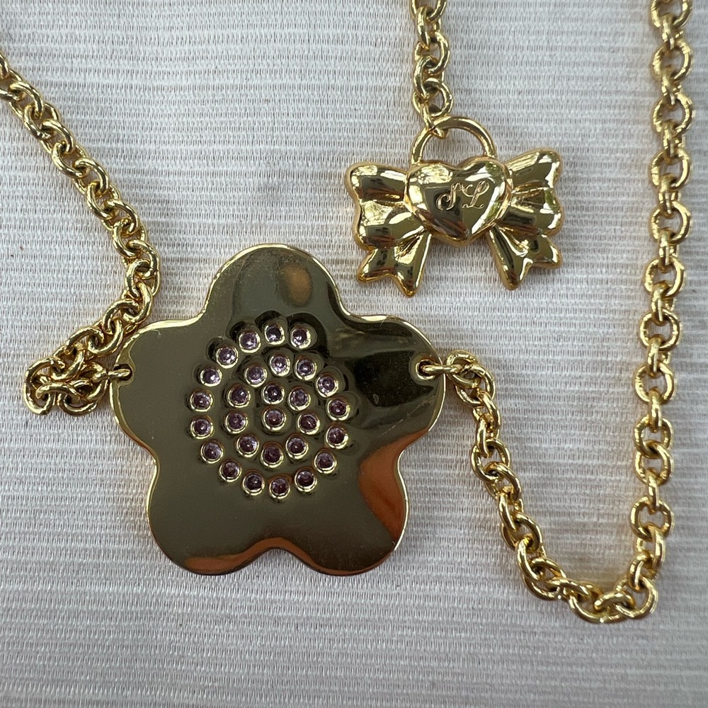 Sandy Liang gold plated flower necklace